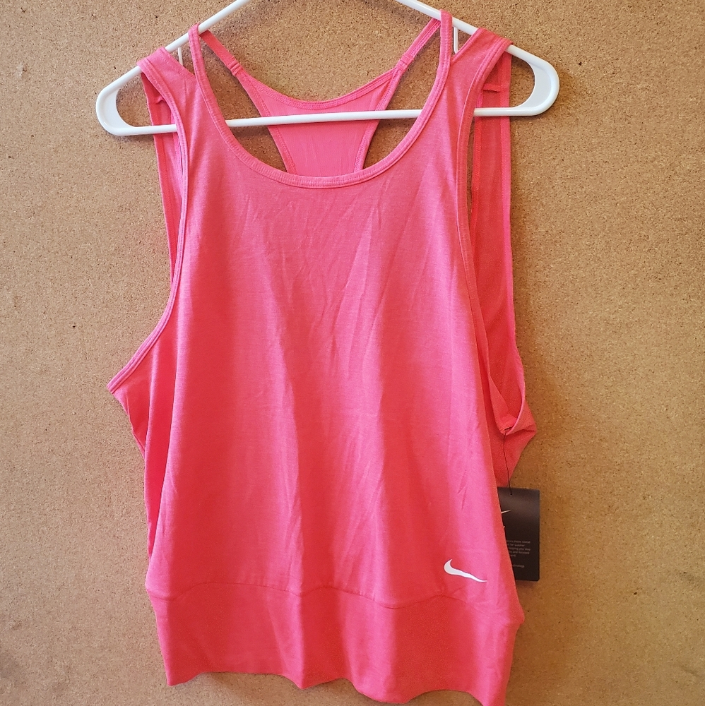 NWT Nike Size L Bright Pink Tank Top - Picture 2 of 6
